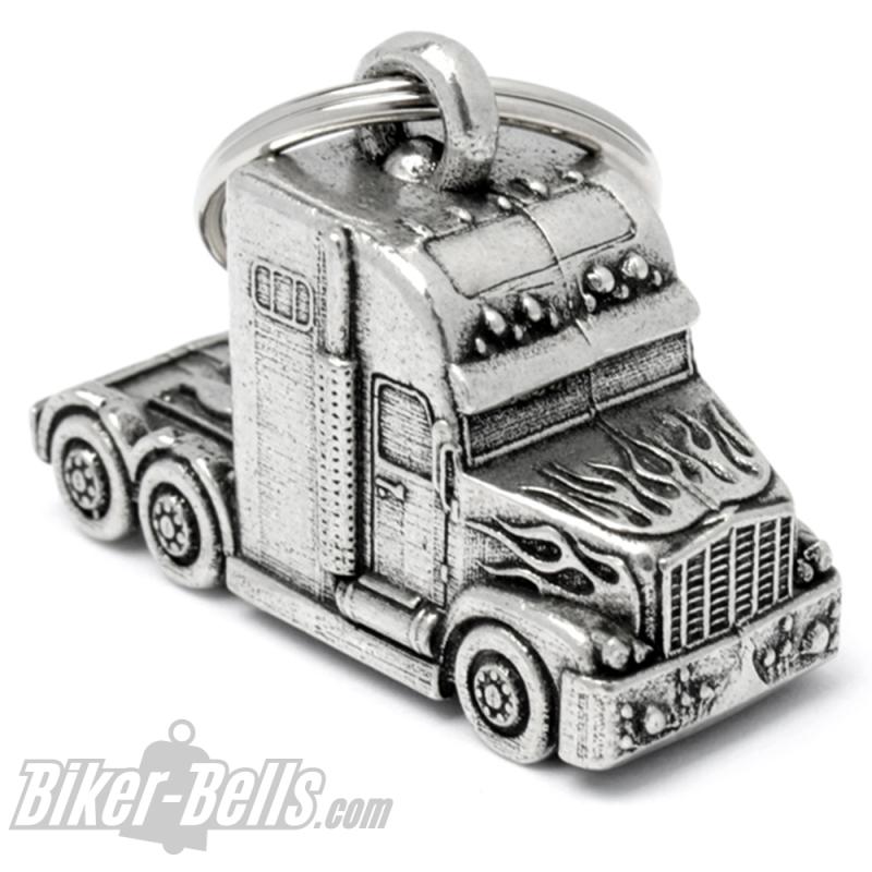 3D Truck Biker-Bell LKW Glücksglocke Trucker Glücksbringer Geschenk Glöckchen